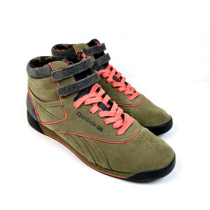 Reebok Alicia Keys Freestyle Hi Womens Size 8.5 Green Orange Sneaker Shoes